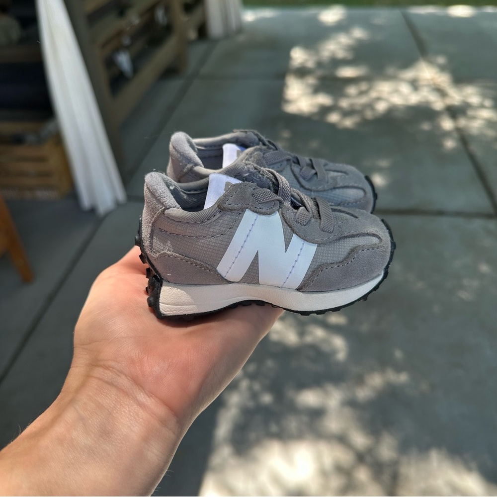 New Balance Kids Sneakers in Gray and White